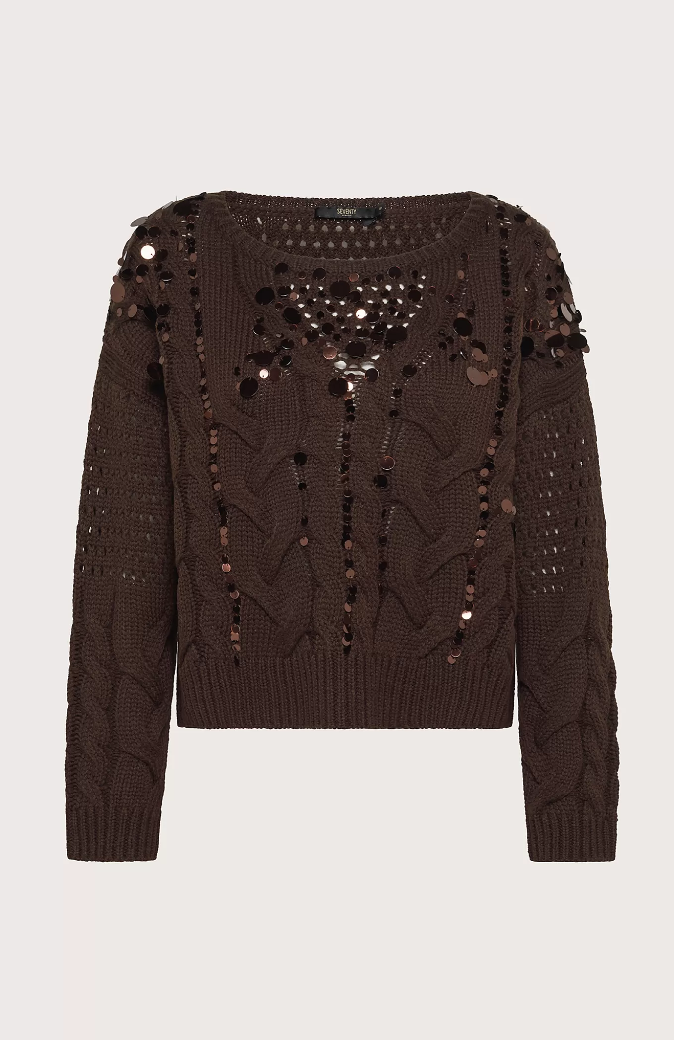 Women Seventy Venezia Knitwear^Braided Jersey With Sequins