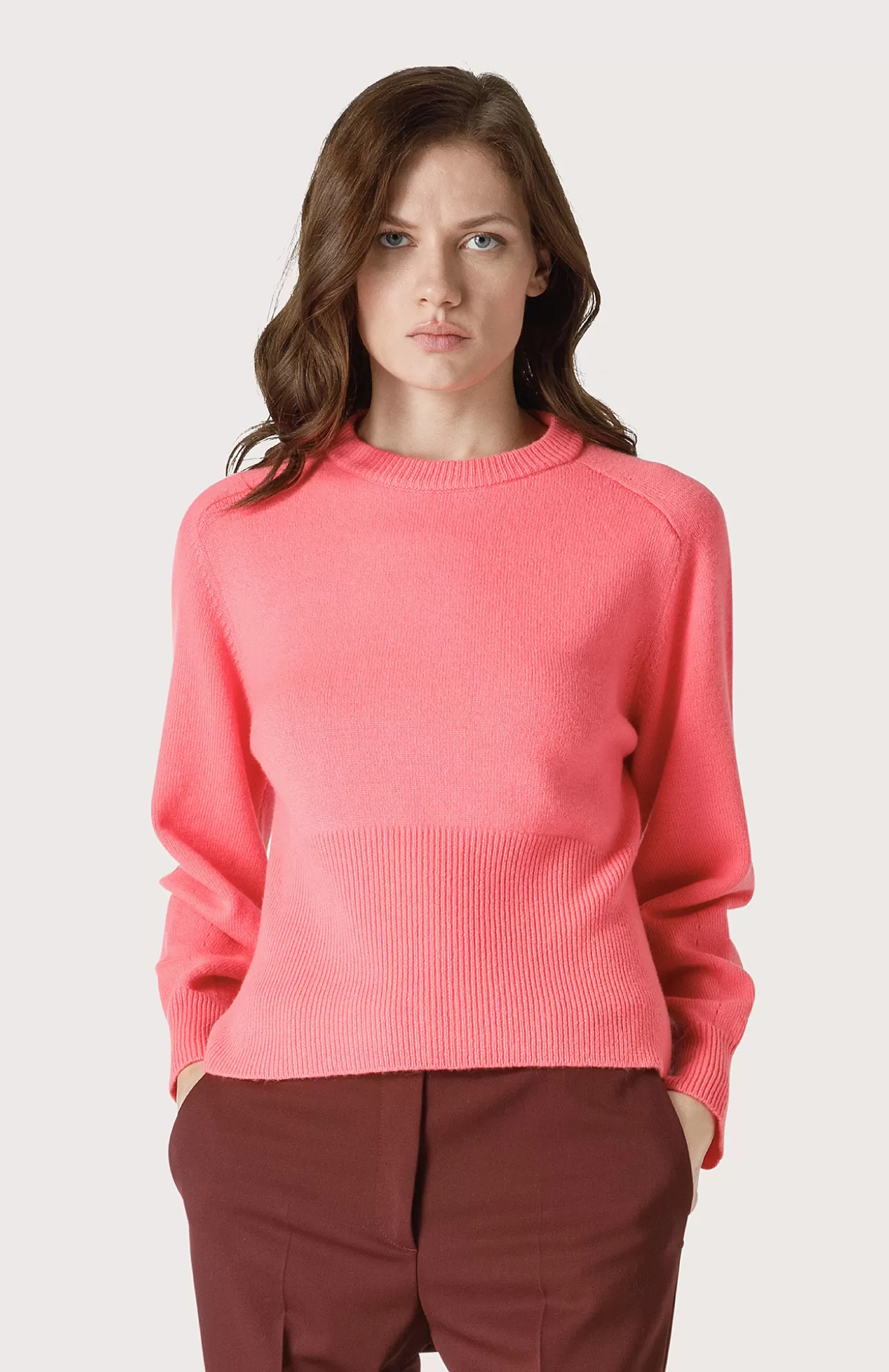 Women Seventy Venezia Knitwear^Cropped Sweater With High-Ribbed Details