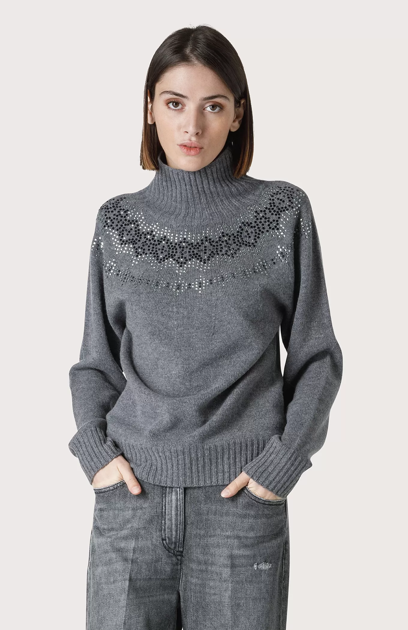 Women Seventy Venezia Knitwear^Jersey With Stone Inserts