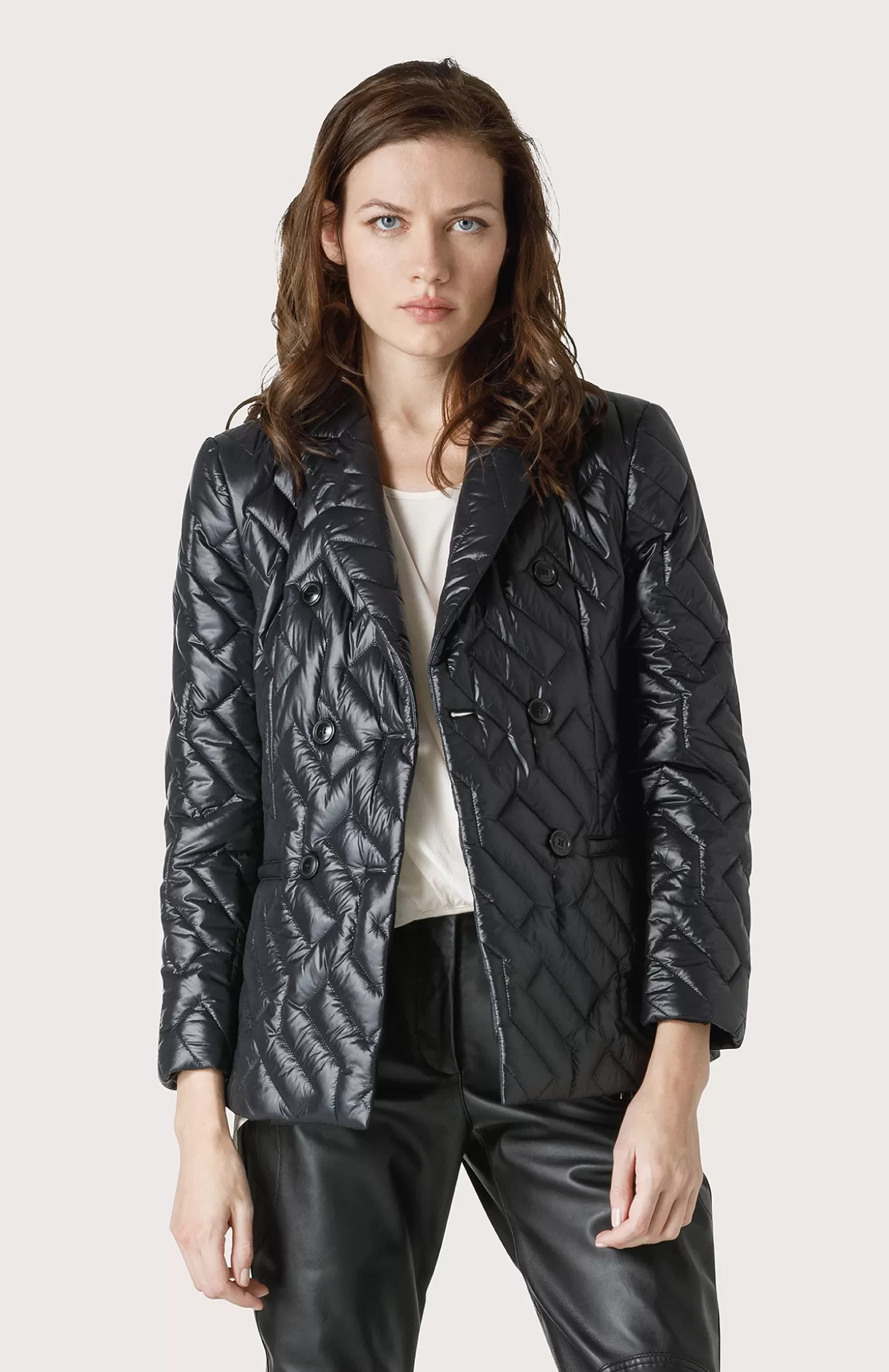 Women Seventy Venezia Coats^Knitted Double-Breasted Jacket