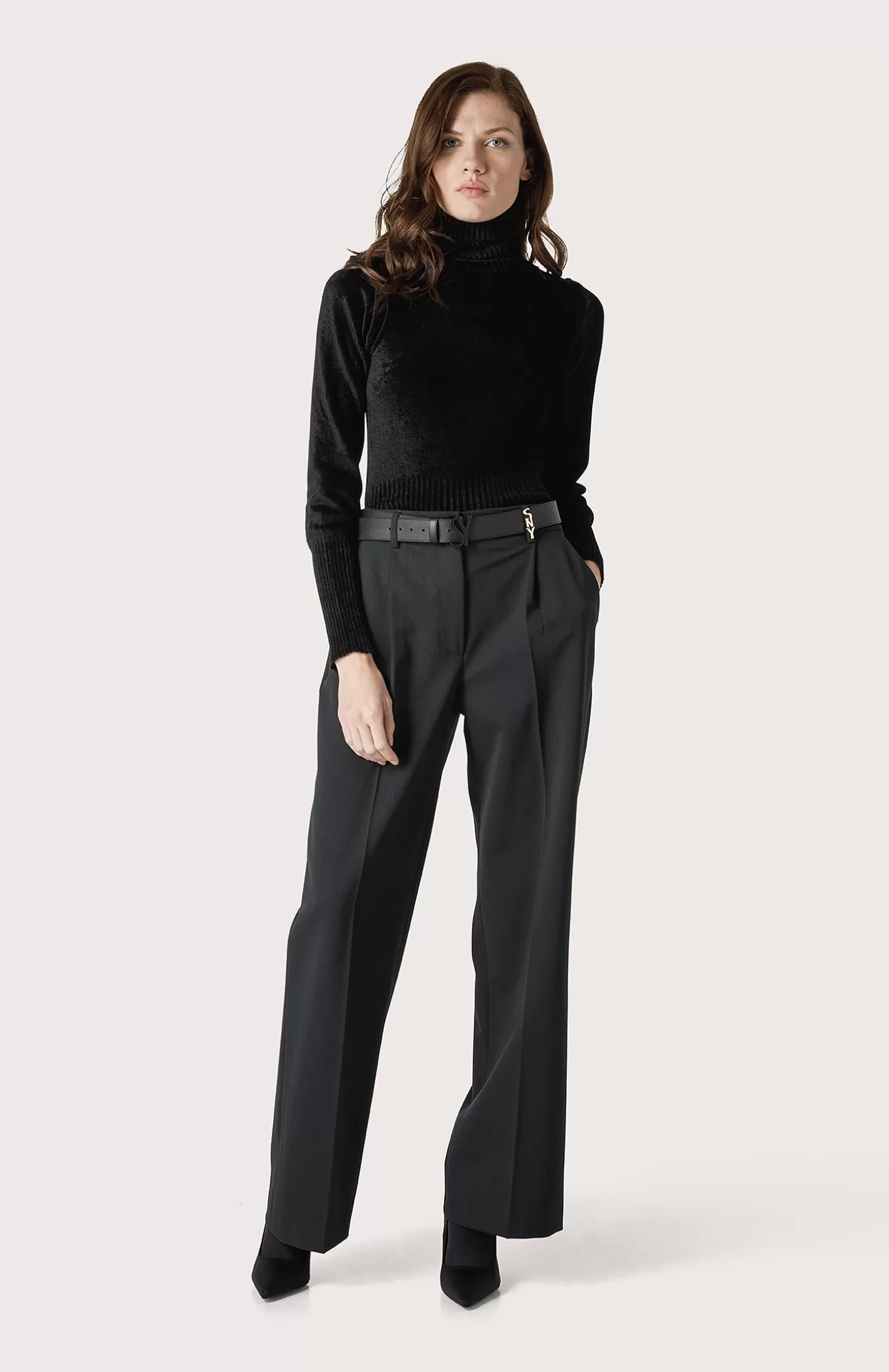 Women Seventy Venezia Trousers^Long Trousers With Pinched Waistband