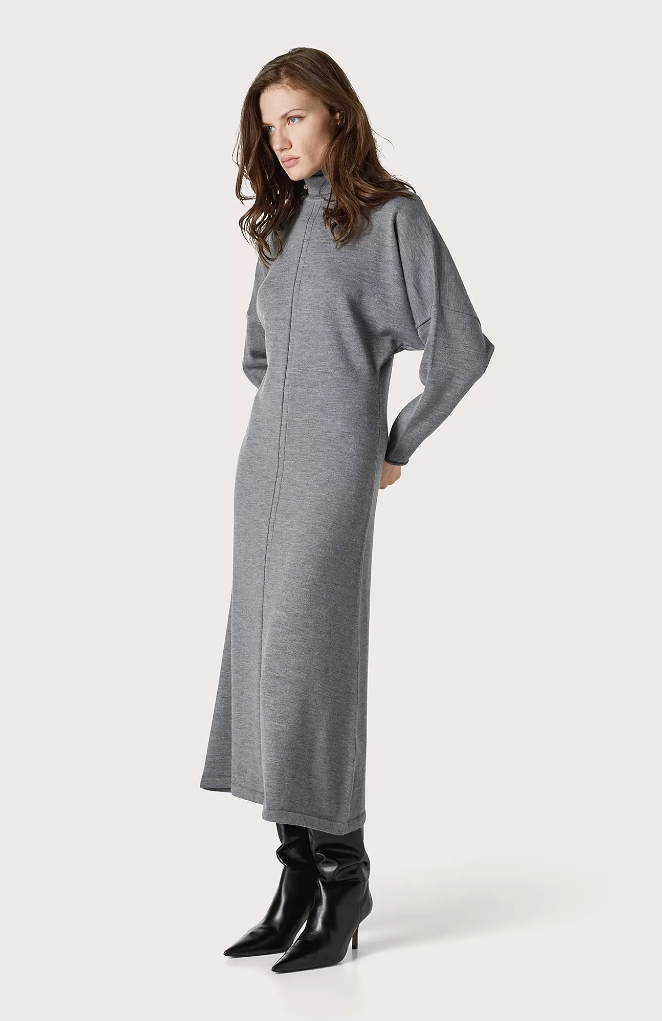 Women Seventy Venezia Dresses^Longuette Dress With Batwing Sleeves