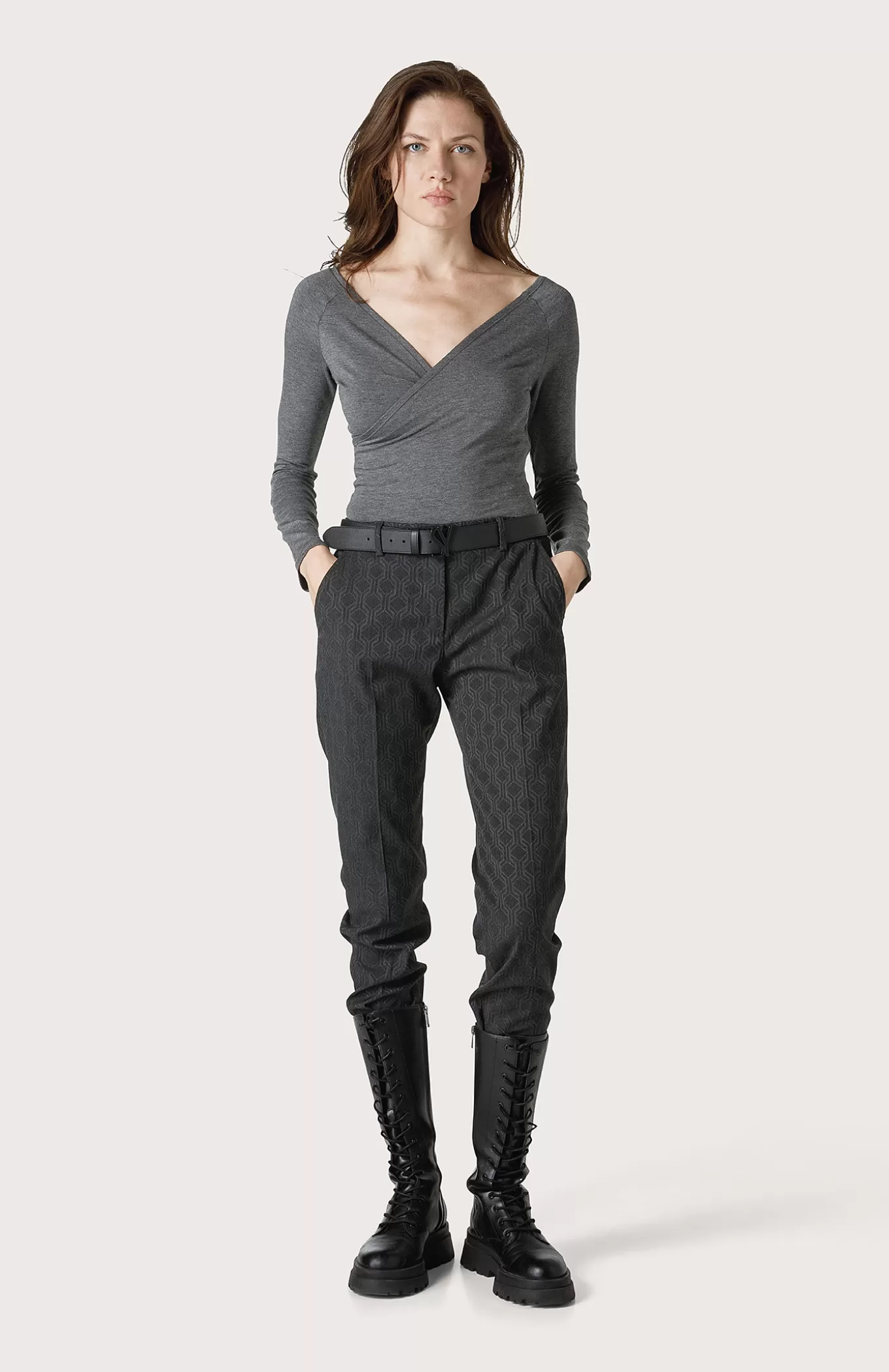 Women Seventy Venezia Trousers^Regular-Fit Chino Trousers With Geometric Patterns