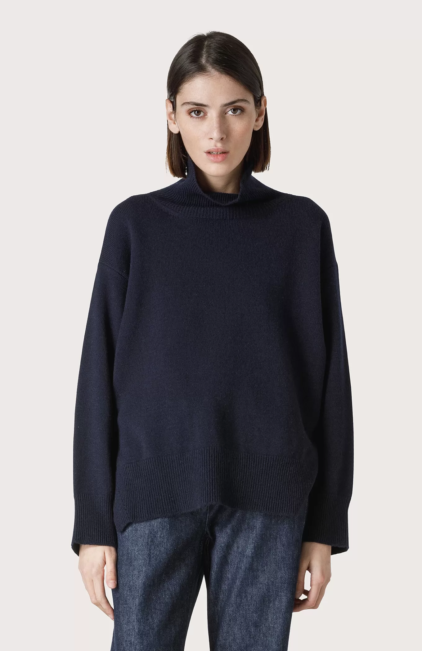 Women Seventy Venezia Knitwear^Single-Collar Oversize Jersey