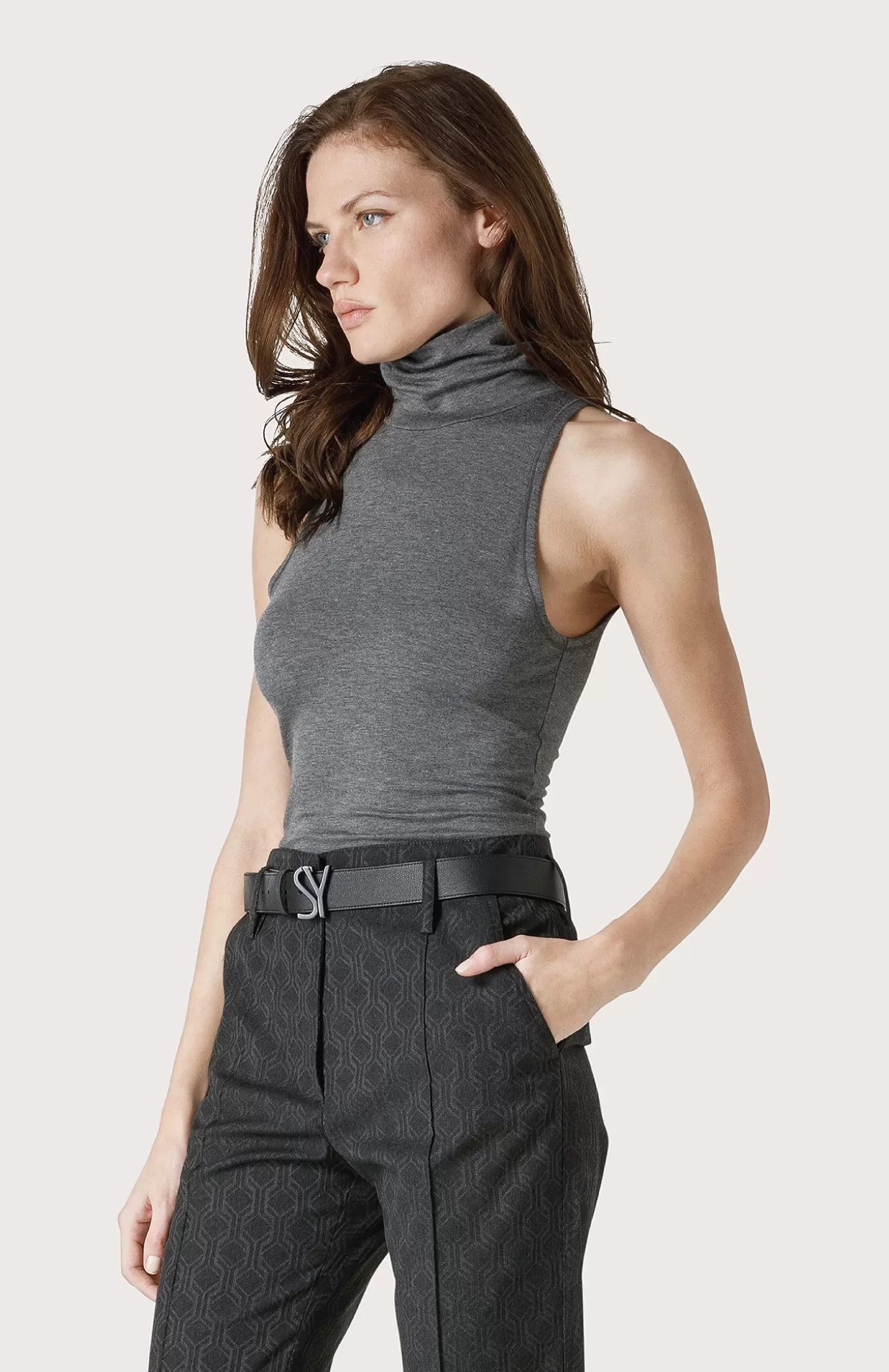 Women Seventy Venezia Knitwear^Top With Mock Polo Neck